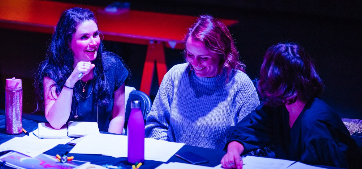 Three women taking CPD/training