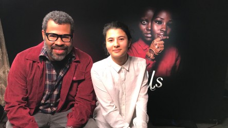 'Us' writer and director Jordan Peele and reporter Eden 