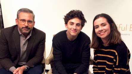 Steve Carell, Timothee Chalamet at LFF Junket for Beautiful Boy